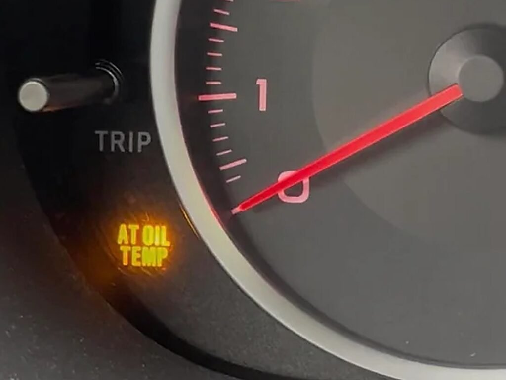 Subaru dashboard with AT OIL TEMP warning light on - valve body repair